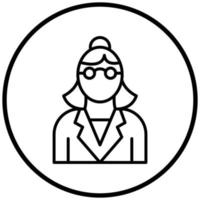 Female Professor Icon Style vector