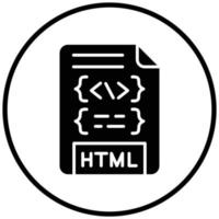 HTML File Icon Style vector
