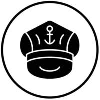 Captain Cap Icon Style vector