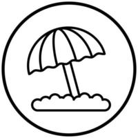 Beach Umbrella Icon Style vector