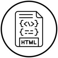 HTML File Icon Style vector
