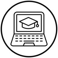 Online Learning Icon Style vector