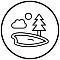 Lake Icon Style vector