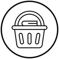 Laundry Basket Icon Style vector