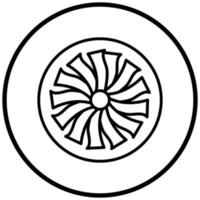Plane Turbine Icon Style vector