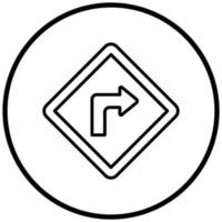 Turn Right Icon Style vector