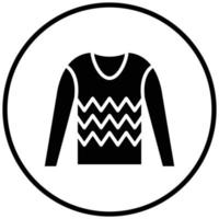 estilo de icono de suéter vector