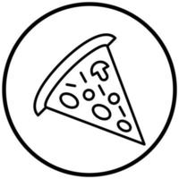 estilo de icono de rebanada de pizza vector