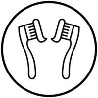 Tooth Paste on Brush Icon Style vector