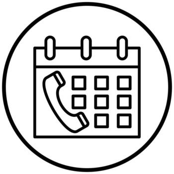 Schedule Call Icon Style vector