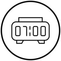 Digital Clock Icon Style vector