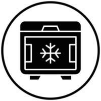 Deep Freezer Icon Style vector
