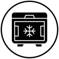 Deep Freezer Icon Style vector