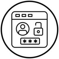 Browser Login Icon Style vector