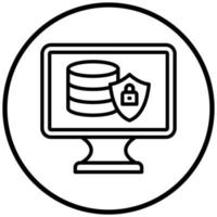 Data Protection Icon Style vector