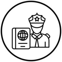 Passport Control Icon Style vector