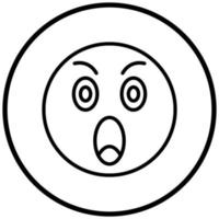 Shocked Icon Style vector