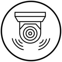 estilo de icono de cámara cctv vector