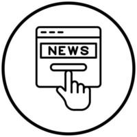 News Subscription Icon Style vector