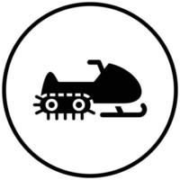 Snowmobile Icon Style vector