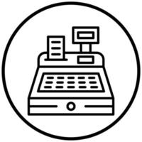 Cash Register Icon Style vector