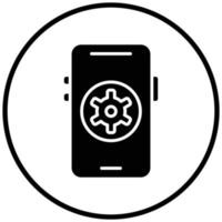 Mobile Settings Icon Style vector