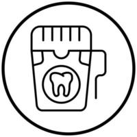 estilo de icono de hilo dental vector