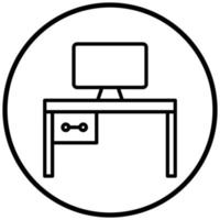 Office Desk Icon Style vector