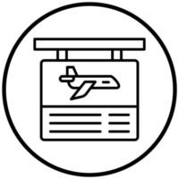 Flight Information Icon Style vector