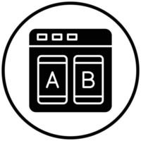 AB Testing Icon Style vector