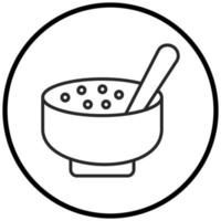 estilo de icono de cereal vector