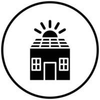 Solar House Icon Style vector