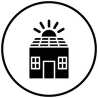 Solar House Icon Style vector