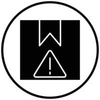 Delivery Warning Icon Style vector