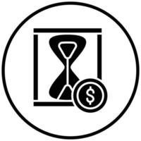 el tiempo es estilo de icono de dinero vector