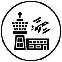 Airport Building Icon Style vector