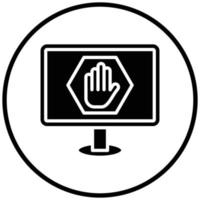 Ad Blocker Icon Style vector