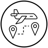 estilo de icono de direcciones de vuelo vector