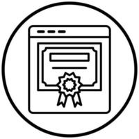 Online Certificate Icon Style vector