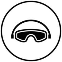 estilo de icono de gafas de seguridad vector