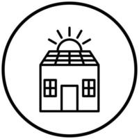 Solar House Icon Style vector