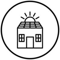 Solar House Icon Style vector