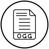 estilo de icono de ogg vector