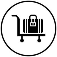 Luggage Cart Icon Style vector