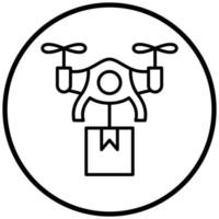 Drone Delivery Icon Style vector