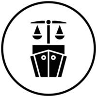 Maritime Law Icon Style vector