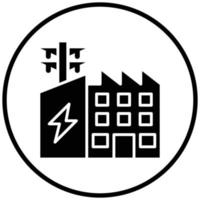 estilo de icono de fábrica eléctrica vector