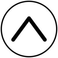 Up Chevron Icon Style vector