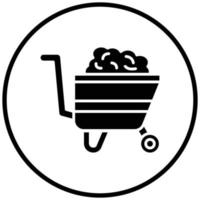 Wheelbarrow Icon Style vector