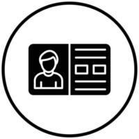 Identification Card Icon Style vector